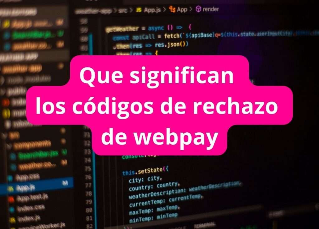 que significan los codigos de rexhazo de webpay